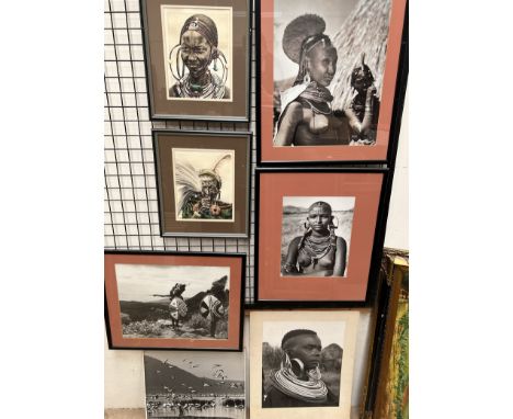 J P LuduHead and shoulders portrait of an AfricanWatercolour SignedTogether with another by the same hand and a collection of