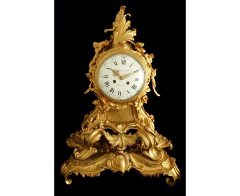 Comprising a large ormolu clock with enamel dial signed B. Luppens and Co. Bruxelles. Superb quality. 40cm height x 45cm wide