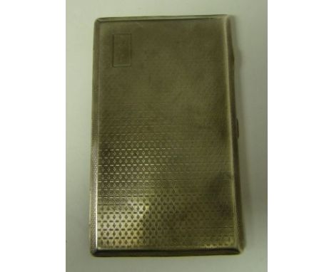 A George V silver cigarette case, maker Hammond Turner & Sons, Birmingham, 1930: initialled, of rectangular outline with engi