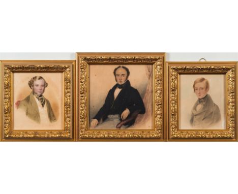 Attributed to Nathan Cooper Branwhite [1775-1857]-A portrait of Henry Shorland, circa 1833:, head and shoulders seated, with 