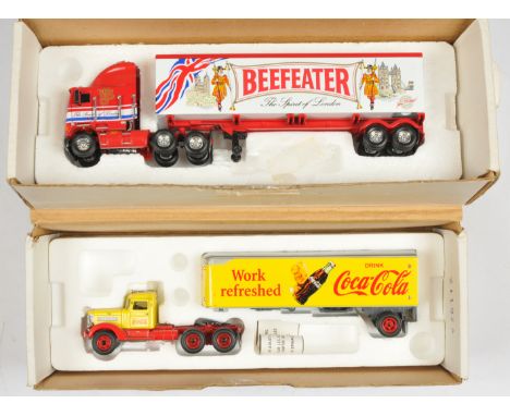 Matchbox Collectables a pair of Big Rig Trucks (1) ) DYM38050 the "Work Refreshed Coca-Cola" Tractor Trailer (2) KS187/SA "Be
