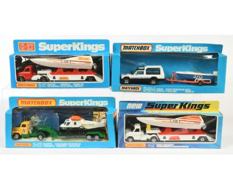 Matchbox Super Kings, a mixed boxed group to include, (1) K104 Matra Rancho Coastguard Rescue Set containing white Matra Ranc