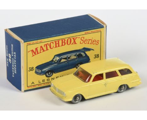Matchbox Regular Wheels 38b Vauxhall Victor Estate - Stannard Code 2 -&nbsp; primrose yellow body, silver trim, red interior,