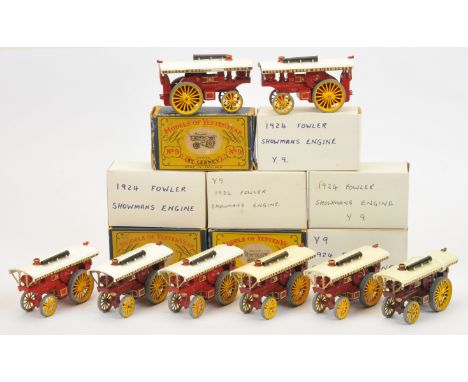 Matchbox Models of Yesteryear a mixed group to include Y9 Fowler Showman's Engine with some minor variations noted to include