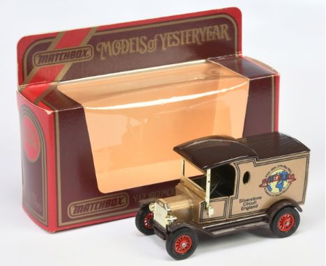 Matchbox Models of Yesteryear Y12 Ford Model T Van "Motor 100" - metallic bronze body with dark brown roof & chassis, black s