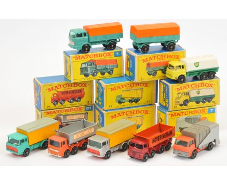 Matchbox Regular Wheels, a mixed boxed group of commercial vehicles to include, 7c Ford D800 Refuse Truck, 17d Foden Hovering