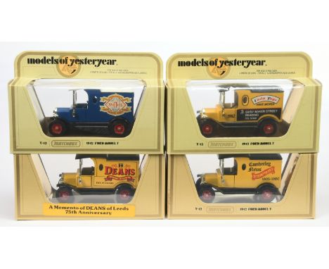 Matchbox, Models of Yesteryear, a mixed group of Code 2/3 models to include, Y12 Ford Model T's to include, "Deans for Toys",