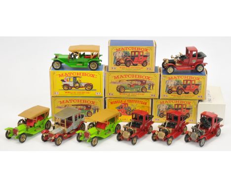 Matchbox Models of Yesteryear a mixed group to include various models and some minor variations noted to include; Y7 1912 Rol