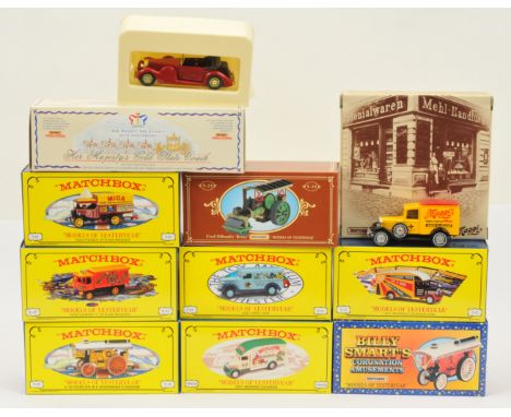 Matchbox Models of Yesteryear a mixed group of models to include Y21 Aveling and Porter Steam Road Roller - Fred Dibnah's "Be