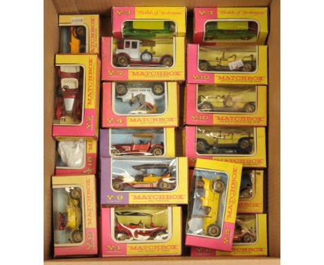 Matchbox Models of Yesteryear, a mainly boxed group of Pink/Yellow box editions to include, Y1 1911 Ford Model T, Y2 1914 Pri