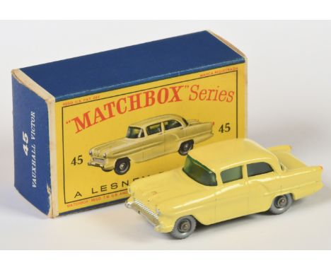 Matchbox Regular Wheels 45a Vauxhall Victor - Stannard Code 19 - primrose yellow body without rear silver trim but with mask 