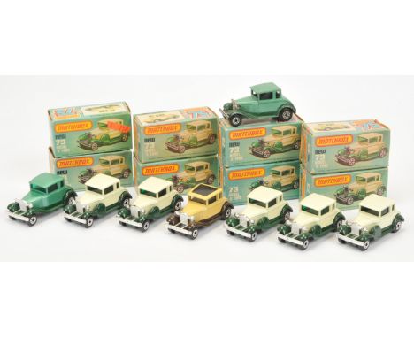 Matchbox Superfast a mixed boxed group of&nbsp; 73c Ford Model 'A' Vehicles,&nbsp; to include many variations and conditions 