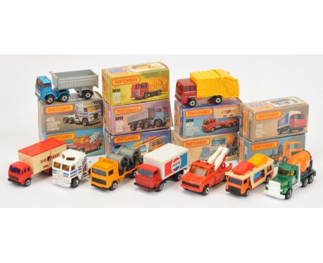 Matchbox Superfast a boxed group of Commercial/Construction Vehicles to include, (1) 30d Leyland Articulated Truck - metallic
