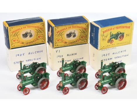 Matchbox Models of Yesteryear, A boxed group of&nbsp; Y1 1925 Allchin Traction Engine to include various minor variations suc
