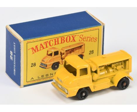 Matchbox Regular Wheels 28b Ford Thames Trader Compressor Truck Stannard Code 5 - yellow body with rear silver trim, type C c