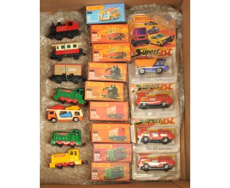 Matchbox Superfast mixed group &amp; Railway related to include 2 x 24c Diesel Shunter - metallic emerald green body with "D1