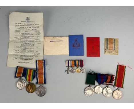 A COLLECTION OF WWI MEDALS AWARDED TO H J MUNNIK SOUTH AFRICAN INFANTRY, AS WELL AS MEDALS AWARDED TO MR J.H BUTLER BRITISH A
