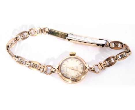 Ladies third quarter of 20th century hallmarked 9ct gold cased wrist watch by Rotary, having 17-jewelled Incabloc movement, g