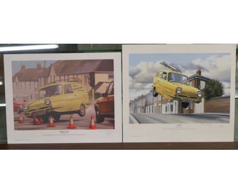 Artist signed L/E prints by Robert Tomlin Only Fools and Horses - Hot Rod &amp; Coq (Up) Au Vin
