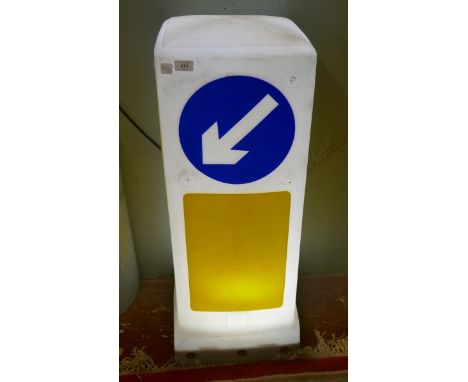 Large novelty lamp made from a road light 