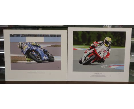 Artist signed L/E Moto GP prints by Neil Taylor - Hizzy &amp; Genio Puro