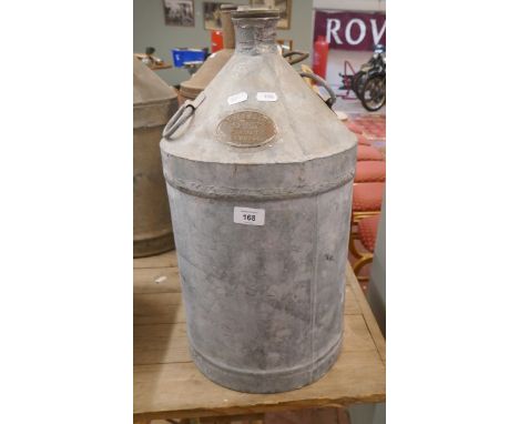 Vintage galvanised fuel can - Carless, Chapel &amp; Leonard