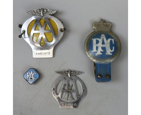 Collection of vintage AA &amp; RAC badges 