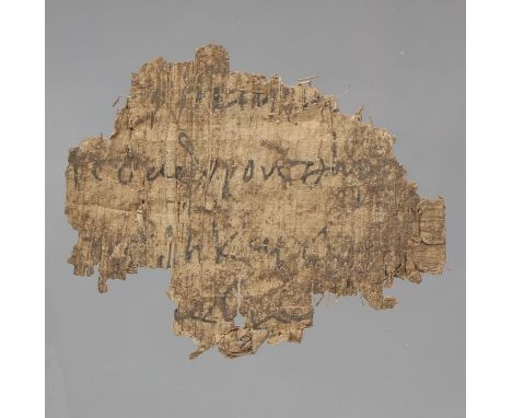 ITEM: Papyrus fragment with demotic scriptMATERIAL: PapyrusCULTURE: EgyptianPERIOD: 3rd - 4th Century A.DDIMENSIONS: 40 mm x 