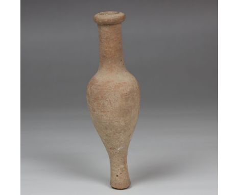ITEM: UnguentariumMATERIAL: PotteryCULTURE: Greek, Hellenistic periodPERIOD: 3rd - 1st Century B.CDIMENSIONS: 120 mm x 37 mmC