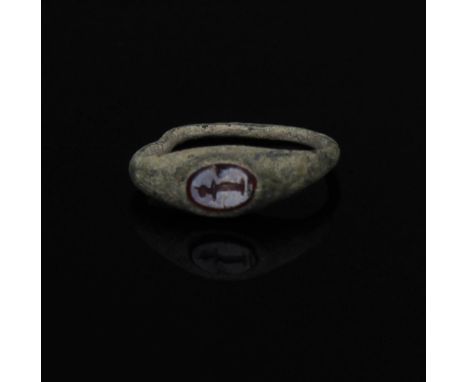 ITEM: RingMATERIAL: BronzeCULTURE: RomanPERIOD: 1st - 3rd Century A.DDIMENSIONS: 16 mm diameterCONDITION: Good conditionPROVE