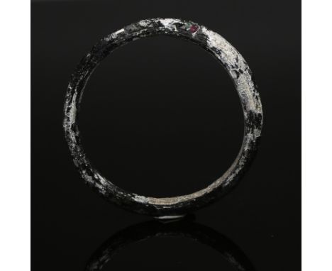 ITEM: BraceletMATERIAL: GlassCULTURE: RomanPERIOD: 1st - 3rd Century A.DDIMENSIONS: 45 mm diameterCONDITION: Good conditionPR