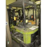 CLARK Forklift Model #: ECS30; Serial #: E35702538985FB295 Auto adjust forks, extra wide mast