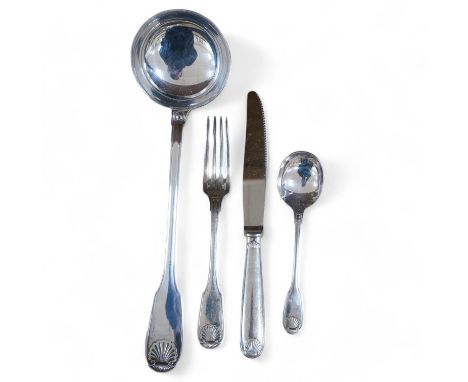 A canteen of Christofle silver plated flatware. Condition - fair as used