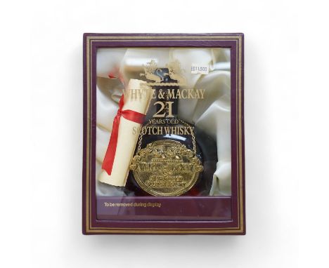 A cased bottle of Whyte &amp; MacKay 21 year old Scotch whisky. Condition - good