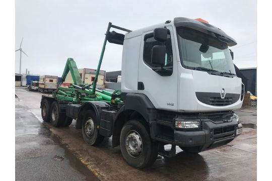 11 Renault Kerax 380 8x4 Hook Loader Euro 5gvw 32 000 Kg Reg No Kx11 Dse1st Reg D 8 4 2