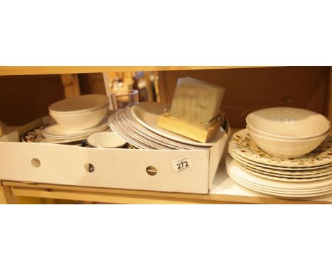 Shelf of mixed ceramics. This lot is not available for in-house P&amp;P 