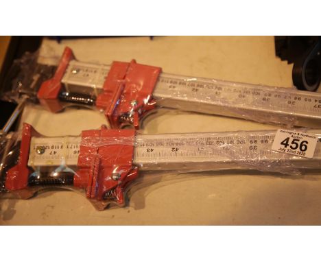 Pair of 4ft aluminium sash cramps. This lot is not available for in-house P&amp;P. 