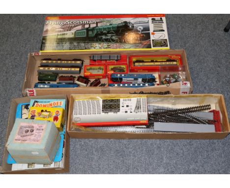 Hornby OO Gauge R1039 Flying Scotsman Set (E box G-E) various Triang/Hornby locomotives and rolling stock including a Blue Pu