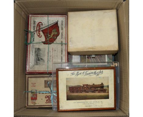 Various Jigsaws including Dominie Sampson 'The Box Of Trains' with two double sided puzzles (one has one corner piece missing
