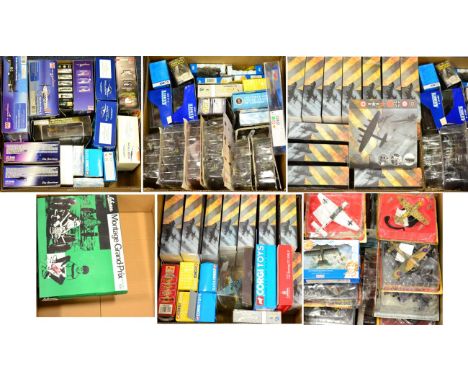 Various Aircraft Models by Hobby Master, Corgi, Atlas and others; together with a Schuco Montage Grand Prix set (all E boxes 