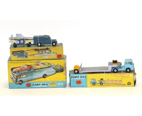 Corgi Gift Set No.16 Ecurie Ecosse Car Transporter And Three Racing Cars (G-E box G-F, cars lack individual boxes) 1131 Bedfo