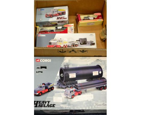 Corgi Heavy Haulage 31014 Sunter Brothers Guy Invincible With Pipe Load And Diamond T With Vessel Load no.744 of 3800; 17602 