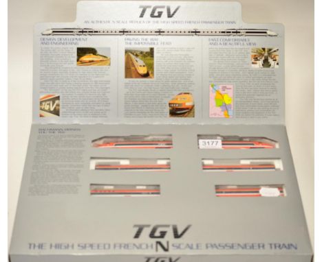 Bachmann N Gauge TGV Six Car Set (E box E-G)