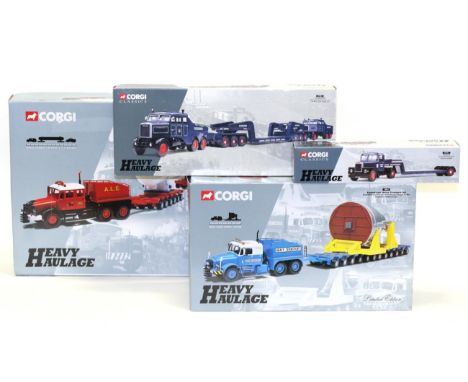 Corgi Heavy Haulage 31013 ALE Scammell Contractor, Nicolas trailer and Slug Catcher; 18001 Econofreight Scammell Contractor w