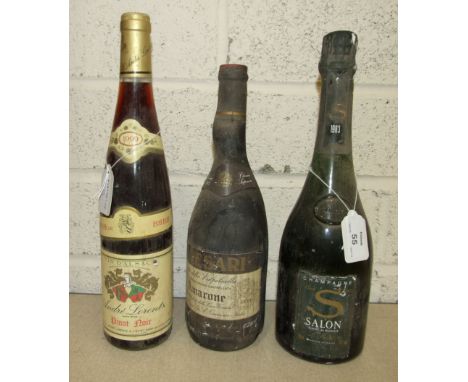 A quantity of miscellaneous wines: Andre Lorentz Pinot Noir 1999, Alsace, Cesari Amarone 1997, Italy and Salon vintage Champa