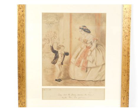 John Leech (British, 1817-1874). None But To The Brave Deserve The Fair! Augustus 'Now I've Got You', coloured lithograph, 45