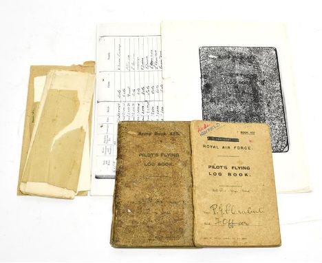 Two RFC/RAF Pilot's Flying Log Books, to Flying Officer P.G.Clarabut, the first entry dated 15/10/17, the last entry dated 21