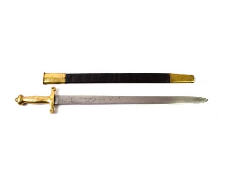 A Victorian Land Transport Corps Sword (Gladius), the 56cm single edge steel blade stamped with crown/16, the brass cruciform