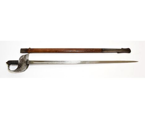 An Edward VII 1897 Pattern Infantry Officer's Sword by Wilkinson Sword Coy. Limtd., London, the 82.5cm fullered steel blade e