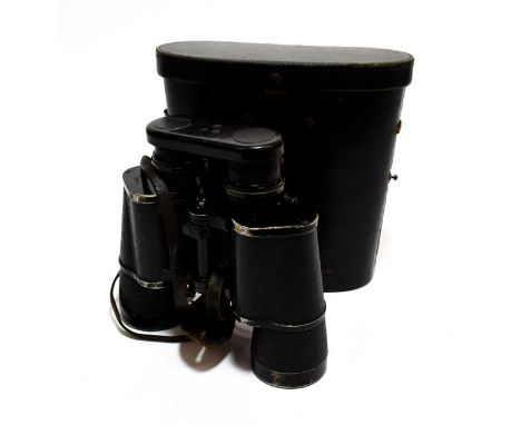 A Pair of Second World War German 7X50 Gas Mask Binoculars by Carl Zeiss, Jena, numbered 2240601 for 1943 and with maker's co